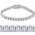 11Ct Lab Created Diamond Tennis Bracelet 14K White Gold 7