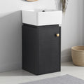 12 Inch Bathroom Vanity With Sink For Small Bathroom Soft Close Door Compact Design 12 L X 12 W X 24.1 H