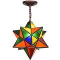 12 Inch Wide Moravian Star Multi Color Pendant