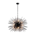 12 Light Sputnik Chandelier In Black Finish