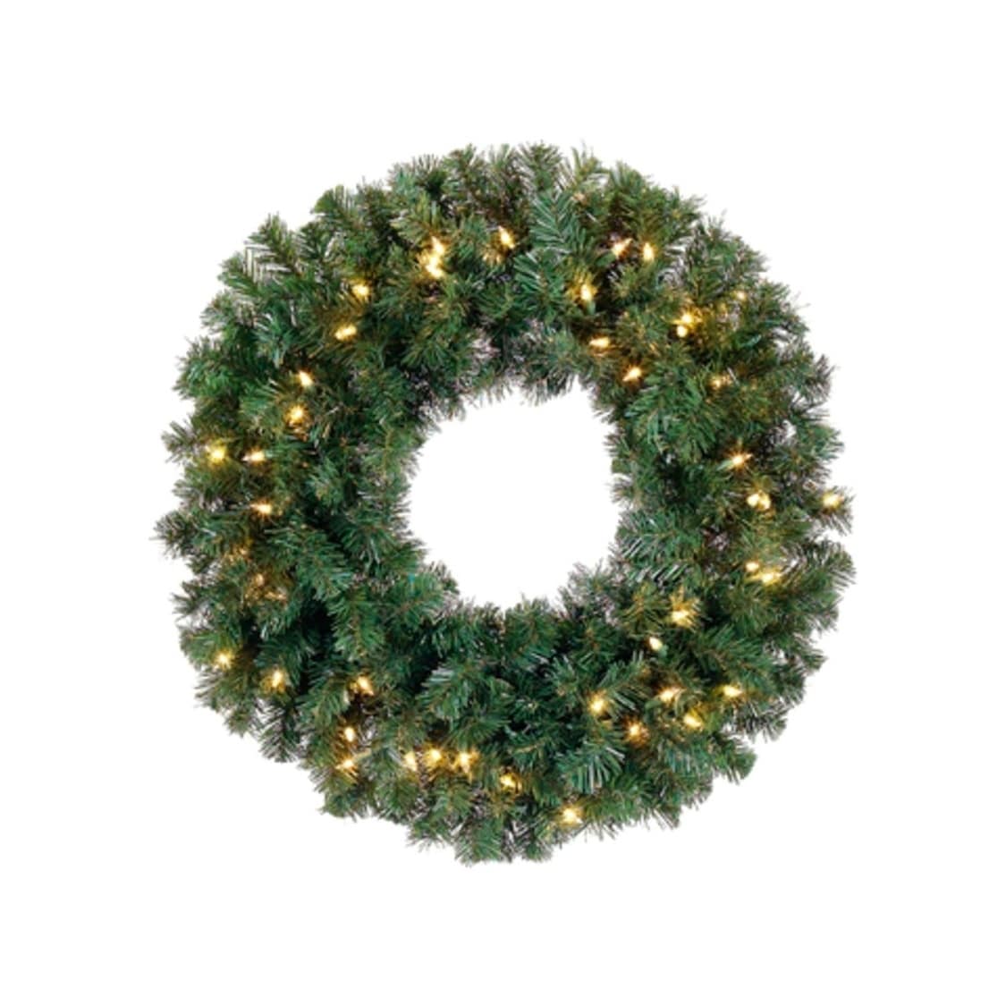 12 Pre Lit Deluxe Windsor Pine Artificial Christmas Wreath Clear Lights