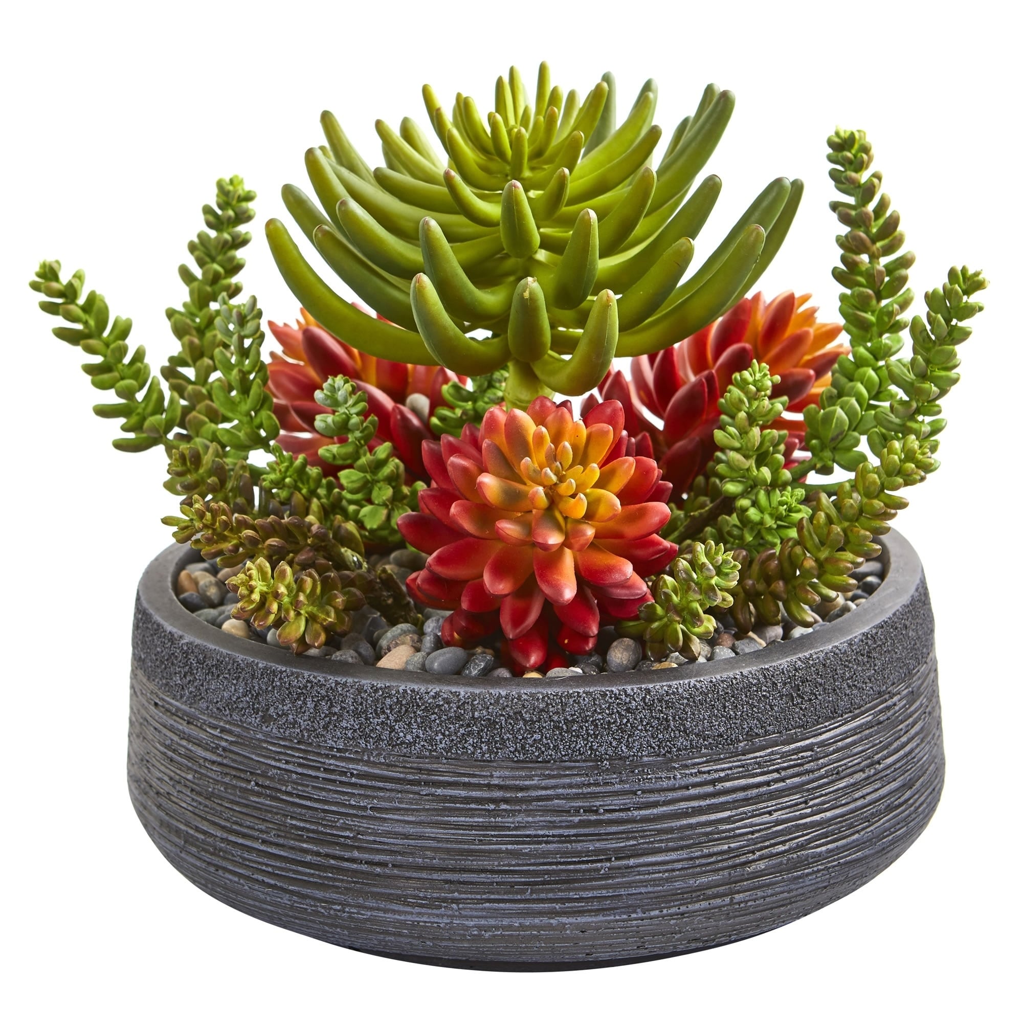 Nearly Natural Succulent Garden Artificial Plant In Bowl