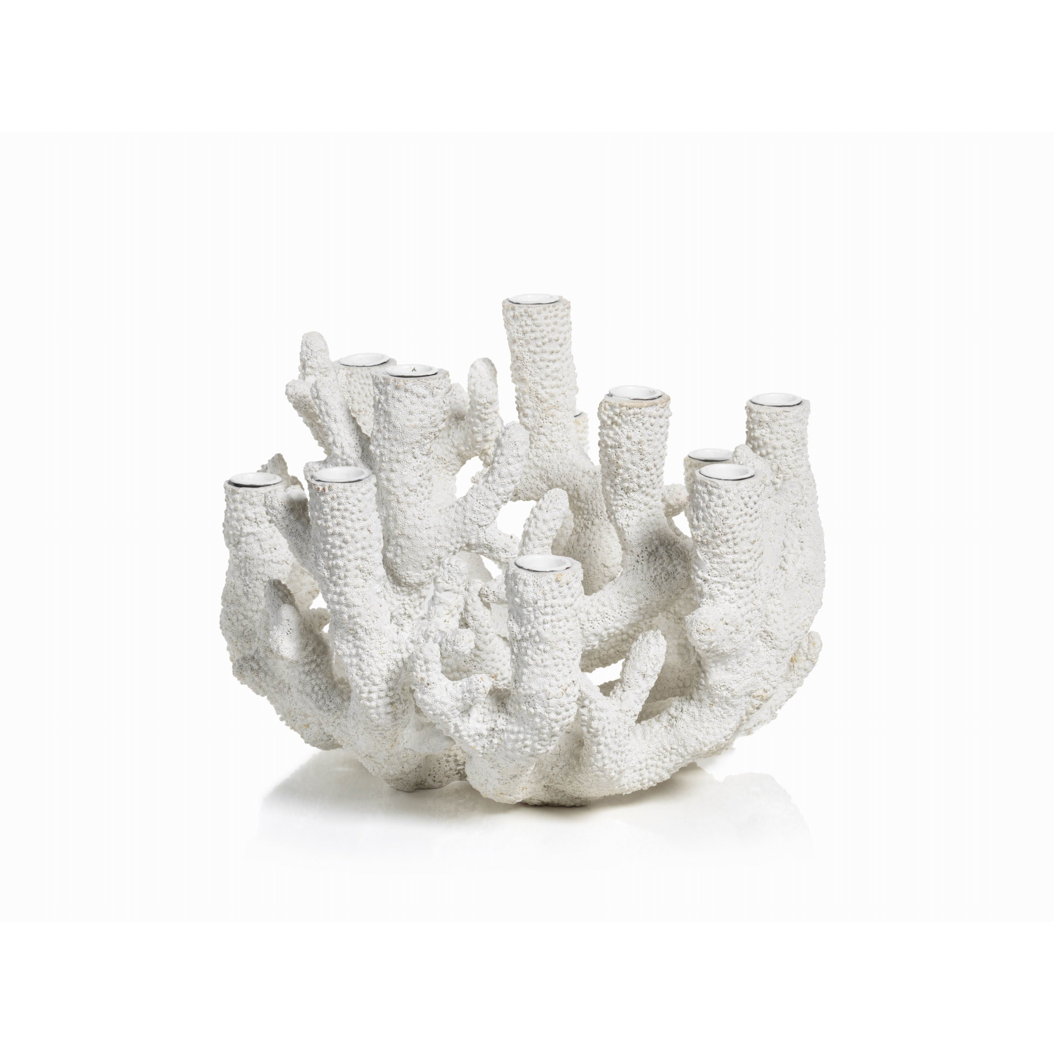 12 Tier Cayo Coral Polyresin Taper Candle Holder