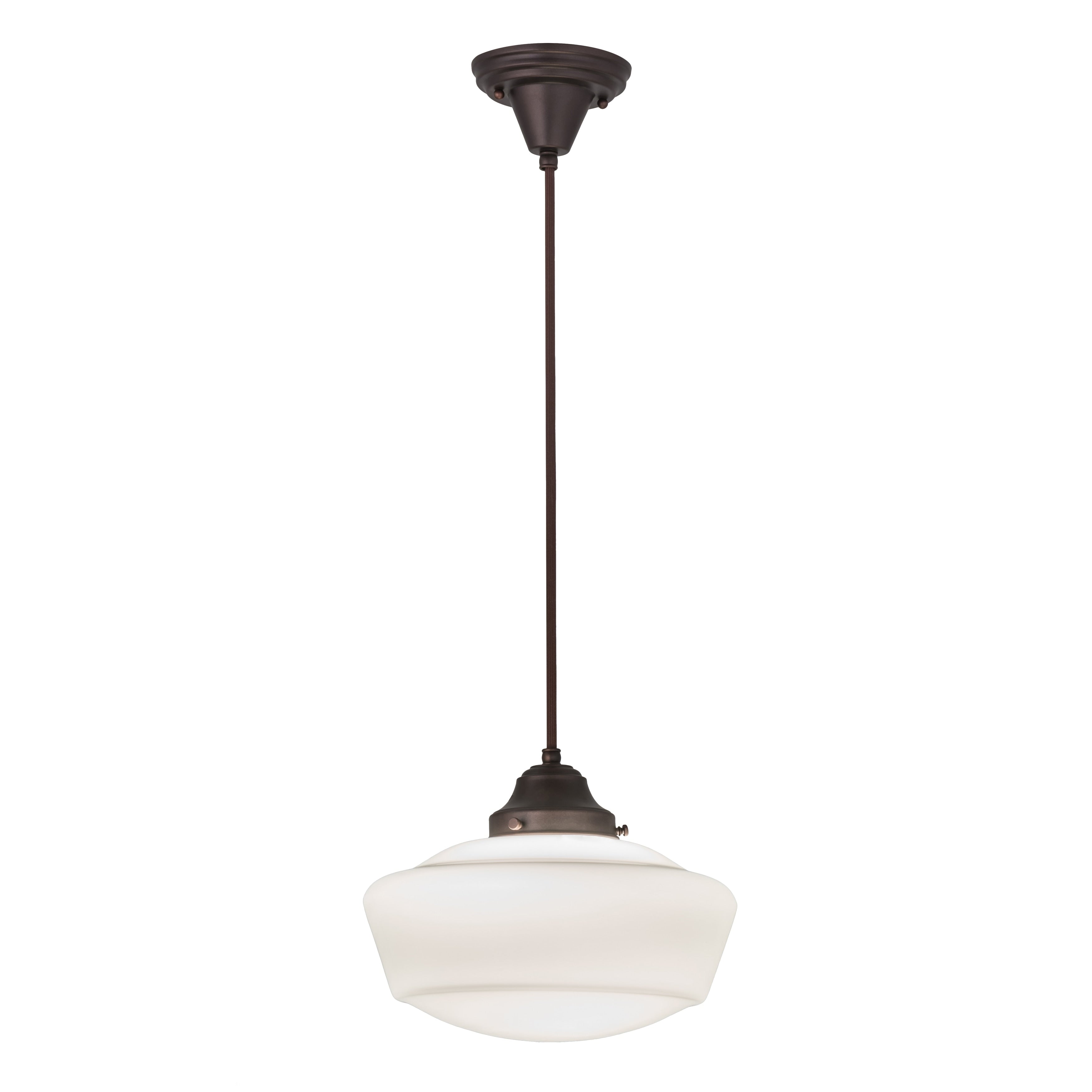 12 W Revival Schoolhouse W Traditional Globe Pendant