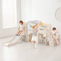 12 In 1 Indoor Outdoor Playset For Toddlers 1 3 Slide Combo Durable Climber Basketball Hoop Ball Toddler Playset