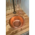 12 Inch Round Copper Bar Sink W 2 Drain Opening In Polished Copper
