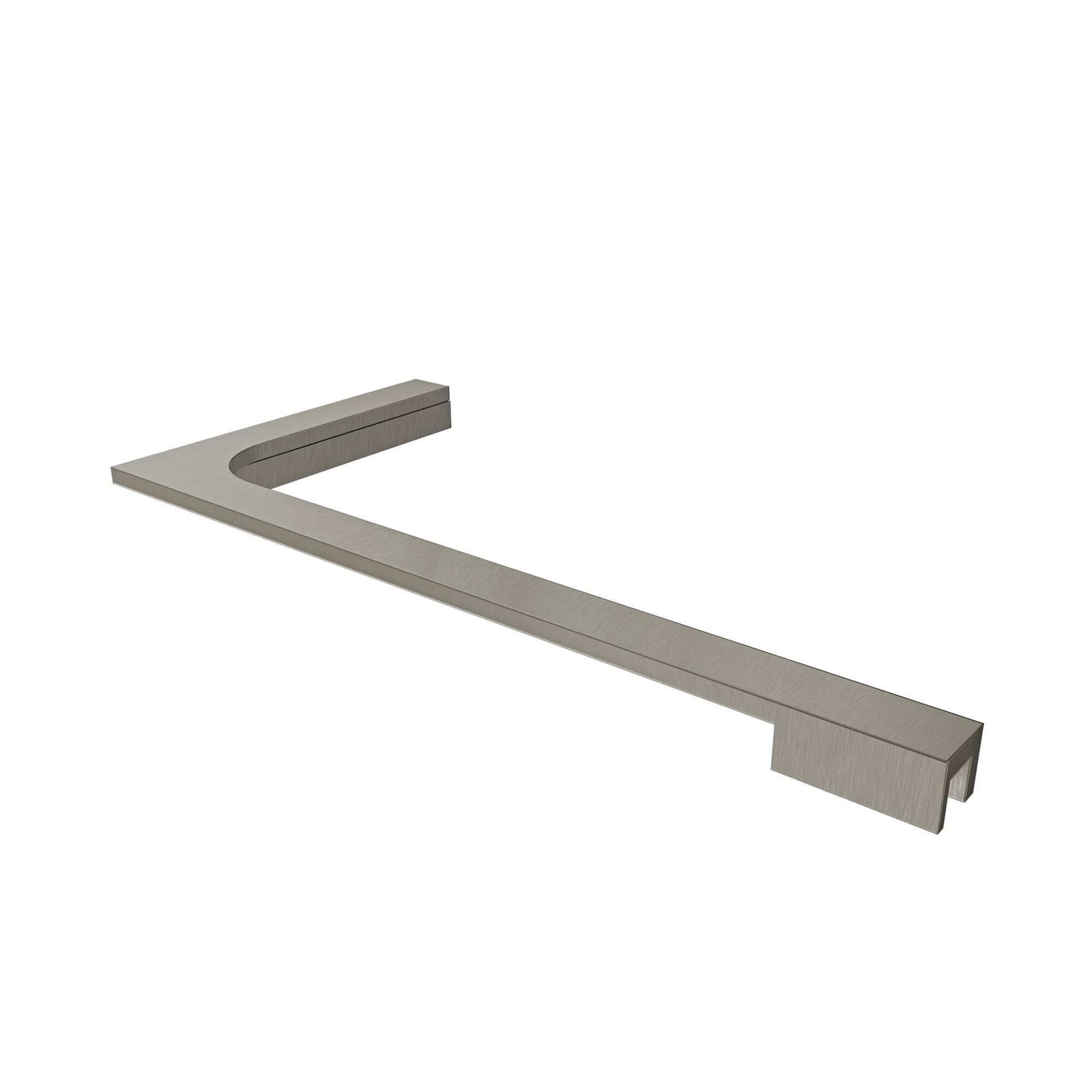 12 In. L Bar Support Bracket For 3 8 In. Glass Left Wall Installation