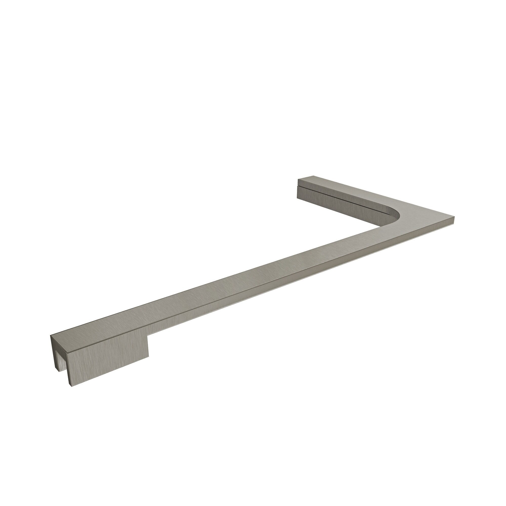12 In. L Bar Support Bracket For 3 8 In. Glass Right Wall Installation
