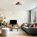 12 Inch Kitchen Lamps Metal Flush Mount Light Blue Ceiling Light N A