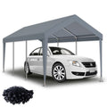 12 X 20Ft Carport Replacement Canopy Cover Waterproof Uv Protected Tarp With 76 Elastic Buckles Suit For Garage Shelter
