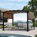 12 X 9 Ft Outdoor Pergola Patio Gazebo Retractable Shade Canopy Sunshelter Pergola For Gardens Terraces