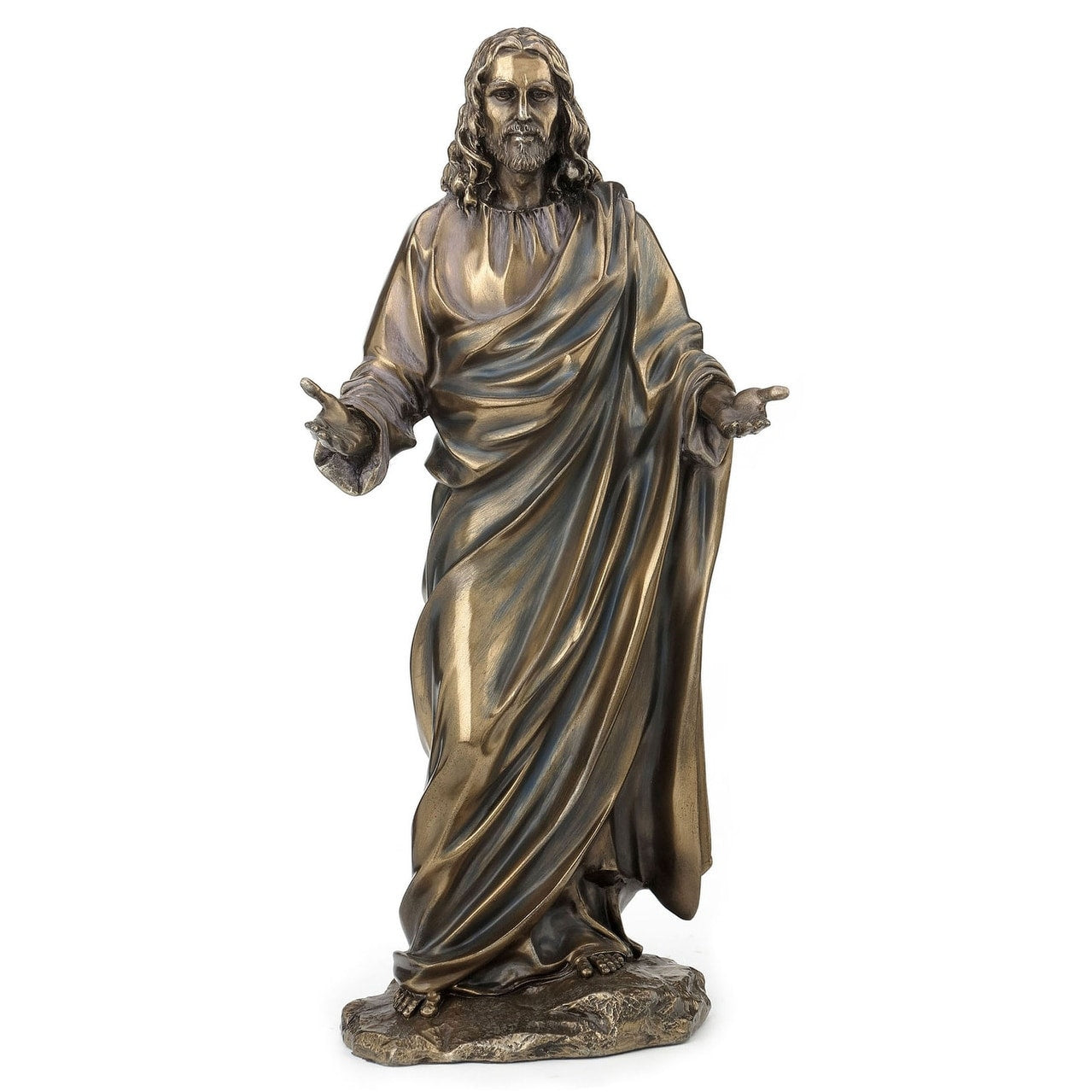 12.05 In H Jesus With Open Arms Figurine Poly Resin