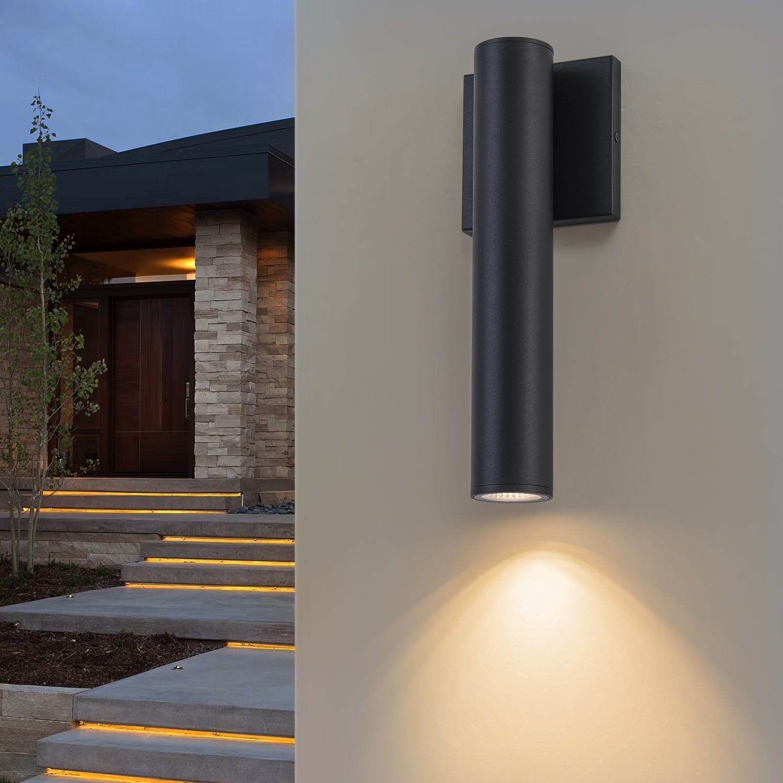 12.4 Outdoor Linear Integrated Led Wall Sconce H12.4 X W3.4 X D4.5