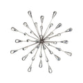 12.5 Dia Silver Starburst Metal Clear Beads Wall Art