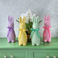 12.5 Irridescent Glitter Bunny Set Of 4