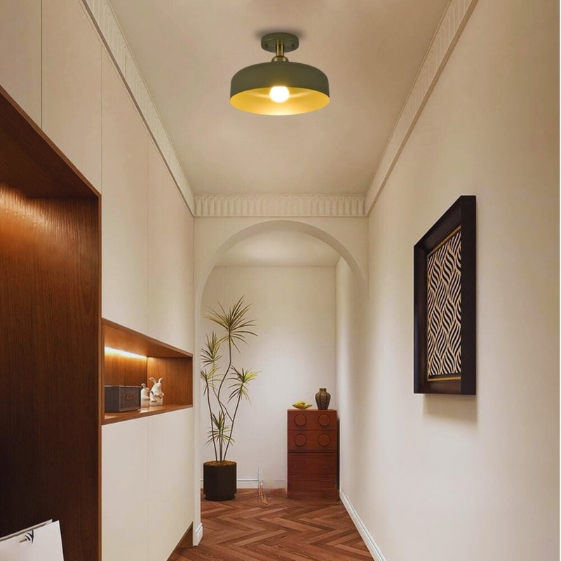 12.6 Led Light Metal Light Fixture Deep Green Entryway Light N A