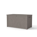 Deck Box Outdoor Storage Extra Large Waterproof Resin Storage Box With Lockable Lid Patio Cushion Storage For Garden Backyard