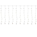 120 Led Warm White Curtain Christmas Lights 7.5 Clear Wire
