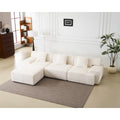 120.47 Modular Corduroy Boneless Sectional Sofa With Movable Ottoman