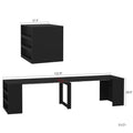 123.62 Extendable Foldable Dining Table For 10 People Wooden Multifunctional Console For Kitchen Or Living Room