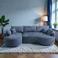 124.5 Inch Oversized Cloud Sofa Modern Boneless Chenille Couch With Pillows No Assembly Sofa For Living Room
