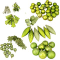 125 Piece Club Pack Of Shatterproof Tropical Green Kiwi Christmas Ornaments