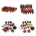 125Ct Chocolate Brown And Burnt Orange Shatterproof 4 Finish Christmas Ornaments
