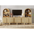 126 Mid Century Modern Tv Stand With Bookshelves For Tvs Up To 70 Large Entertainment Center With Storage Cabinet