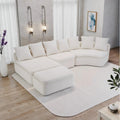 127.96 Modular Chenille Boneless Sectional Sofa With Ottoman