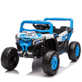 12V Childrens Blue Electric Car With Led Lights Electric Vehicle Toddler Vehicle With Bluetooth Music