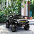12V Kids Electric Car With Parent Remote Control Black Ride On Car Off Road Toy Car With Music 3 Speeds