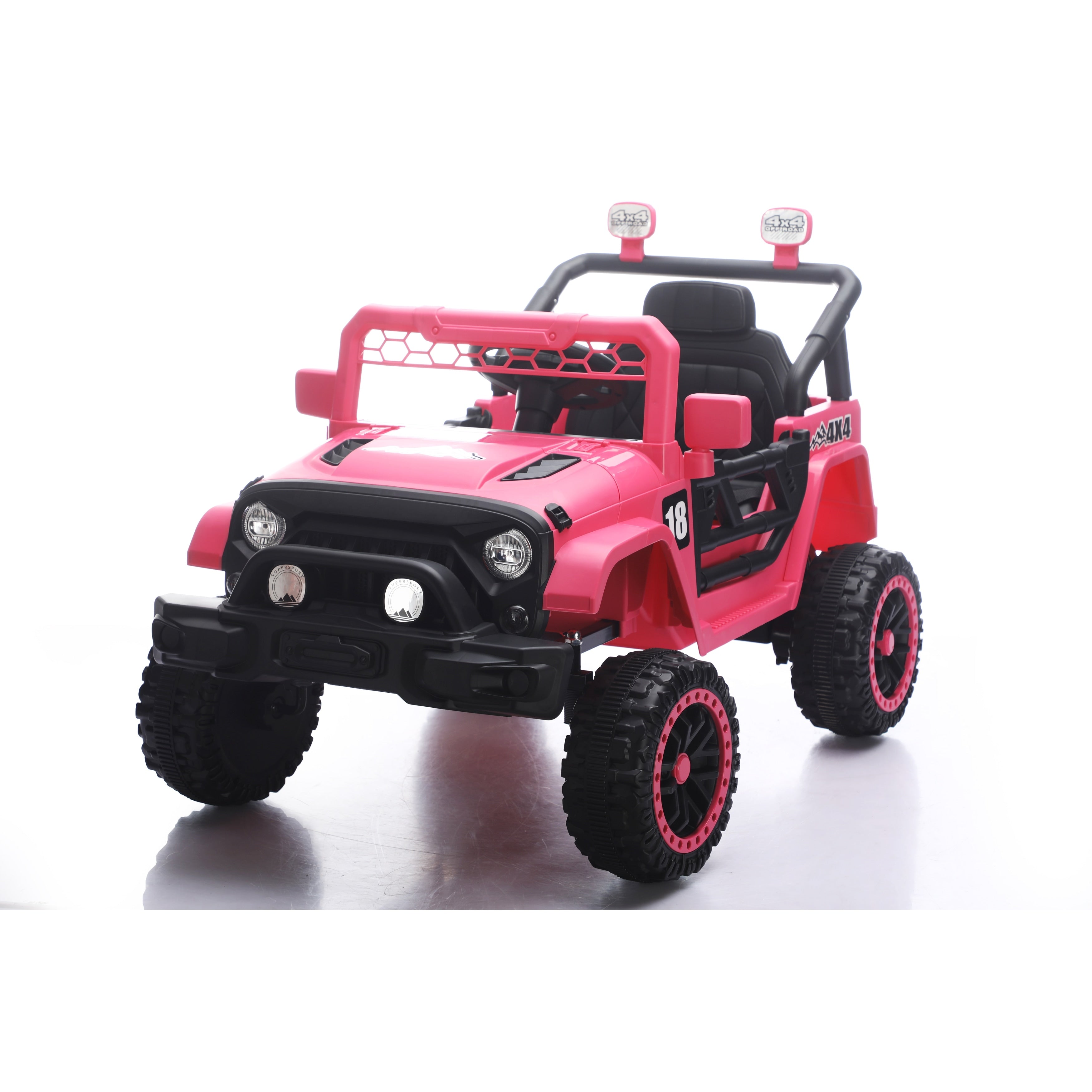 12V Kids Electric Off Road Car With Remote Control Pink Ride On Car Battery Powered Electric Car With Led Lights
