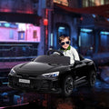 12V Kids Ride On Car With Remote Control Battery Powered Electric Car Drift Car Black Engineering Car With 4 Wheels