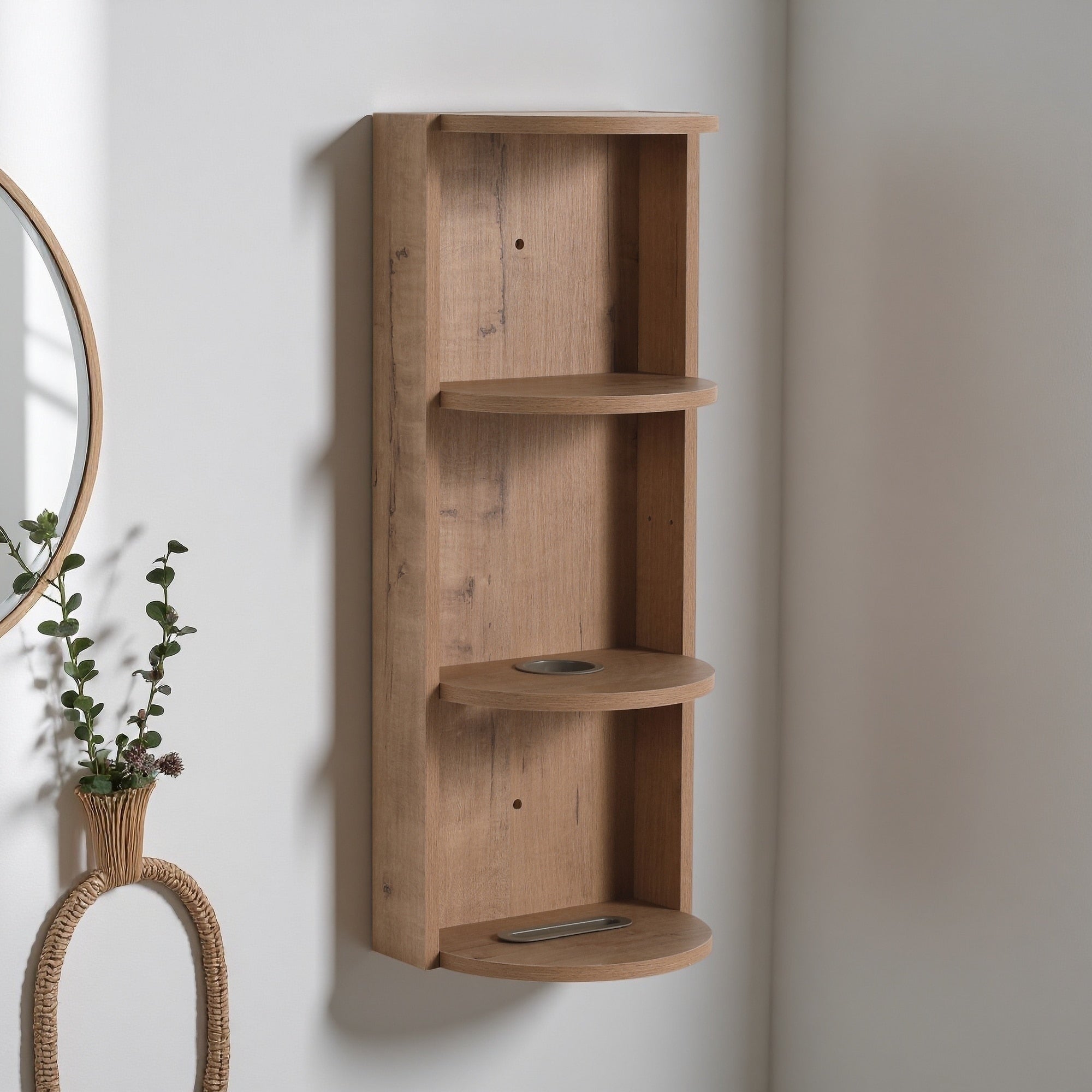 12 Bathroom Wall Mounted Storage Rack Floating Design Fully Assembled Required Kd Packing