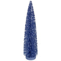 12 Blue Glitter Plastic Sisal Christmas Tree Tabletop Decor