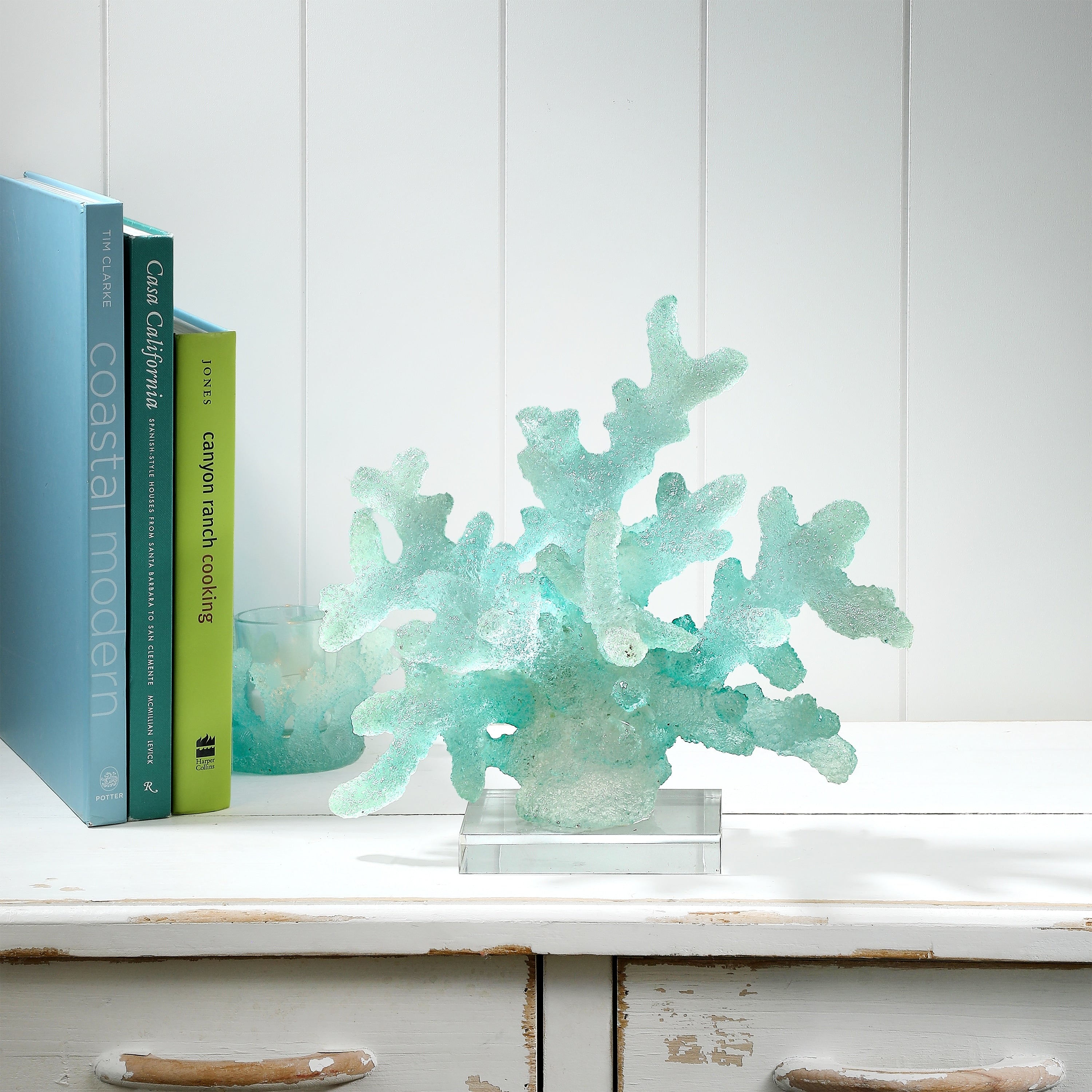 12 Clear Resin Coral With Acrylic Base