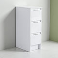 12 Freestanding Bathroom Storage Cabinet 3 Soft Close Drawers Glossy White Kd Package