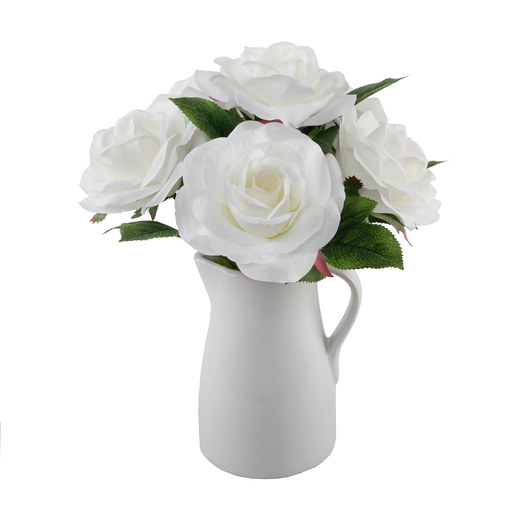 12 H Roses In Ceramic Water Pot Pink One Size