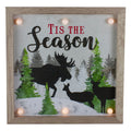 12 Lighted Green And White Tis The Season Christmas Wall Decor