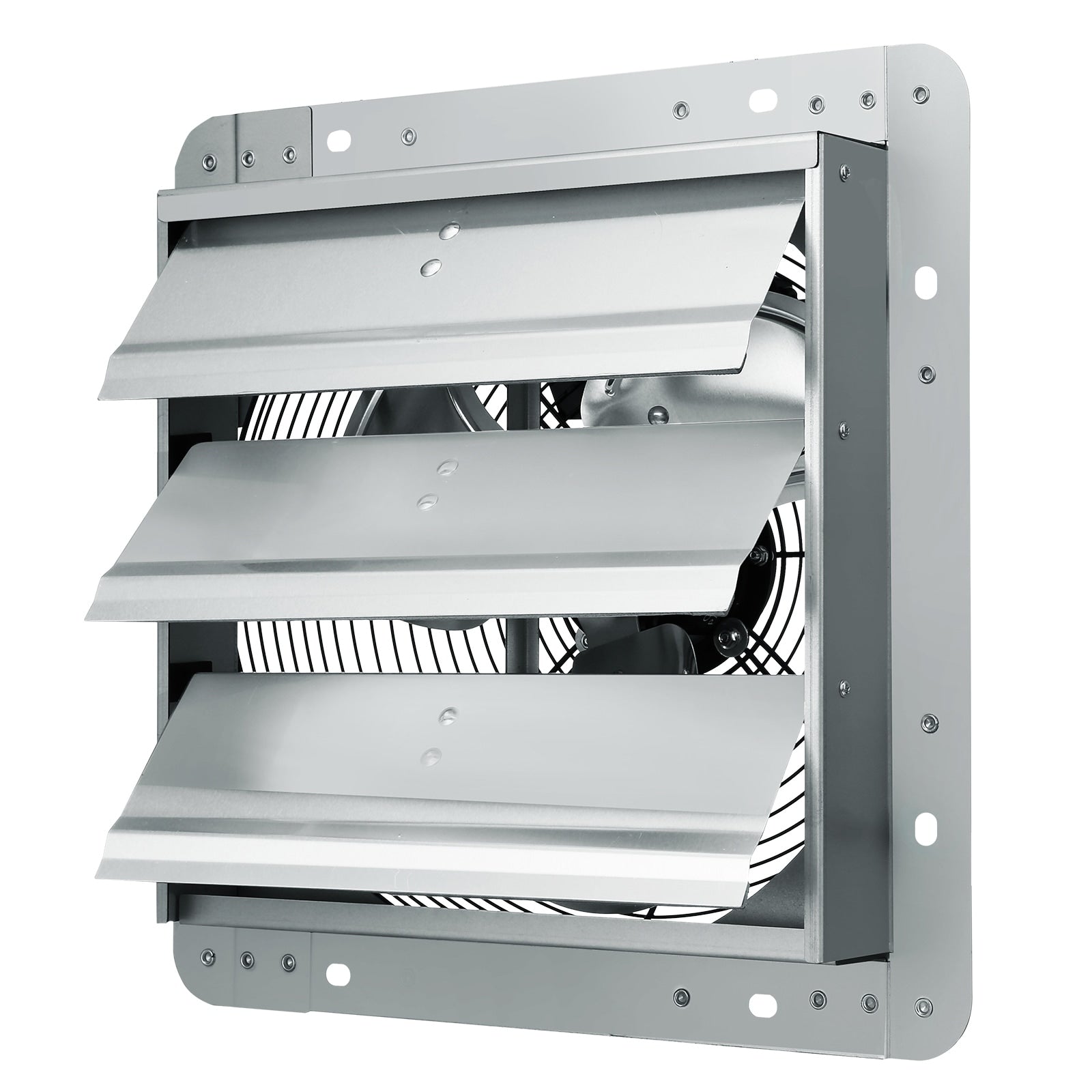 12 Shutter Exhaust Fan High Speed 1000 Cfm Aluminum Wall Mount Attic Fan With Ac Motor Ventilation And Cooling