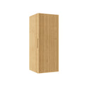 12 Wall Mounted Floating Striped Bathroom Vanity Side Cabinet With A Door And A Shelf Corolla Oak Woodgrain Color