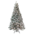 12 Pre Lit Heavily Flocked Pine Medium Artificial Christmas Tree Clear Lights