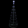 12 Pure White Led Lighted Show Cone Christmas Tree Outdoor Decoration