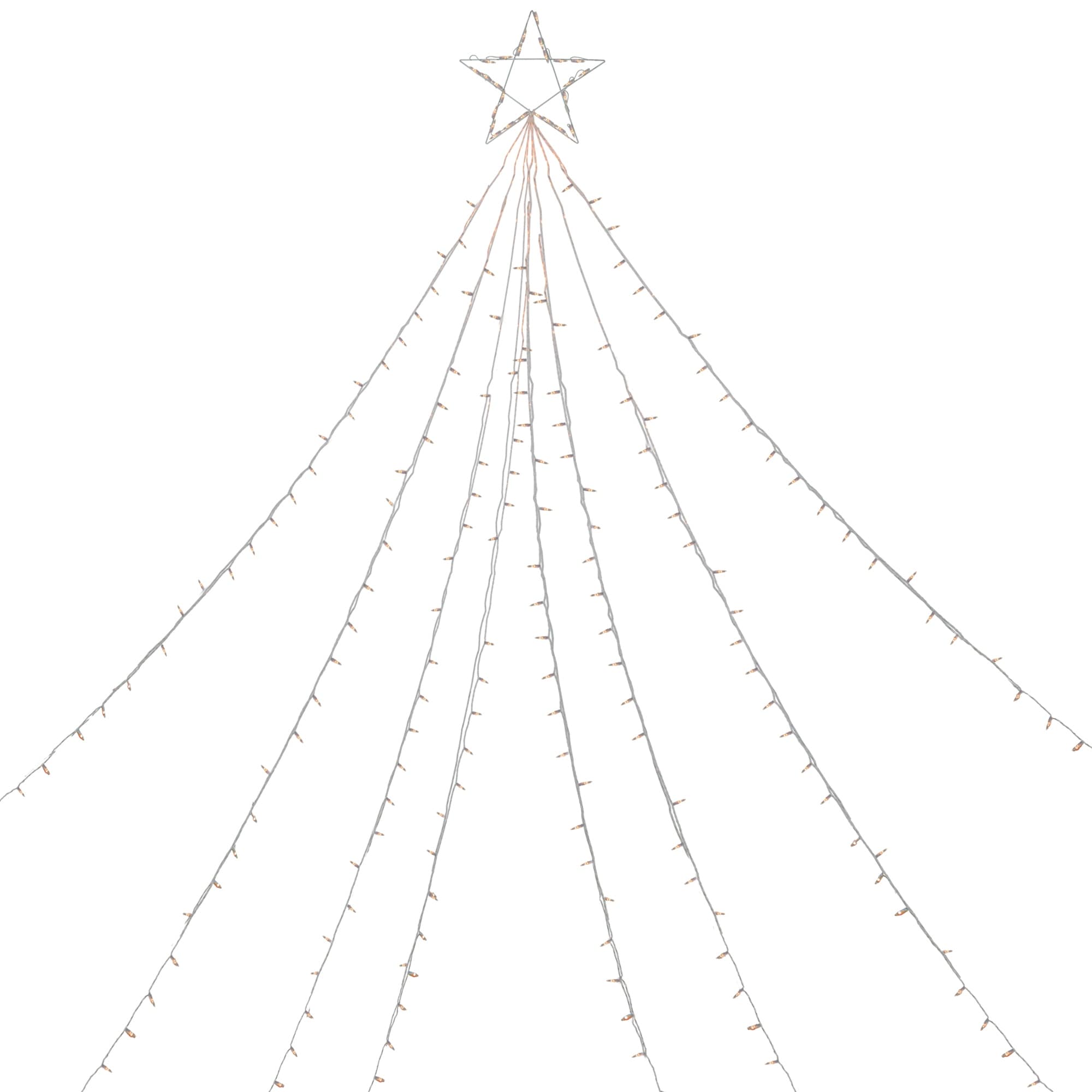 12 White Lighted Show Cone Christmas Tree Outdoor Decoration N A