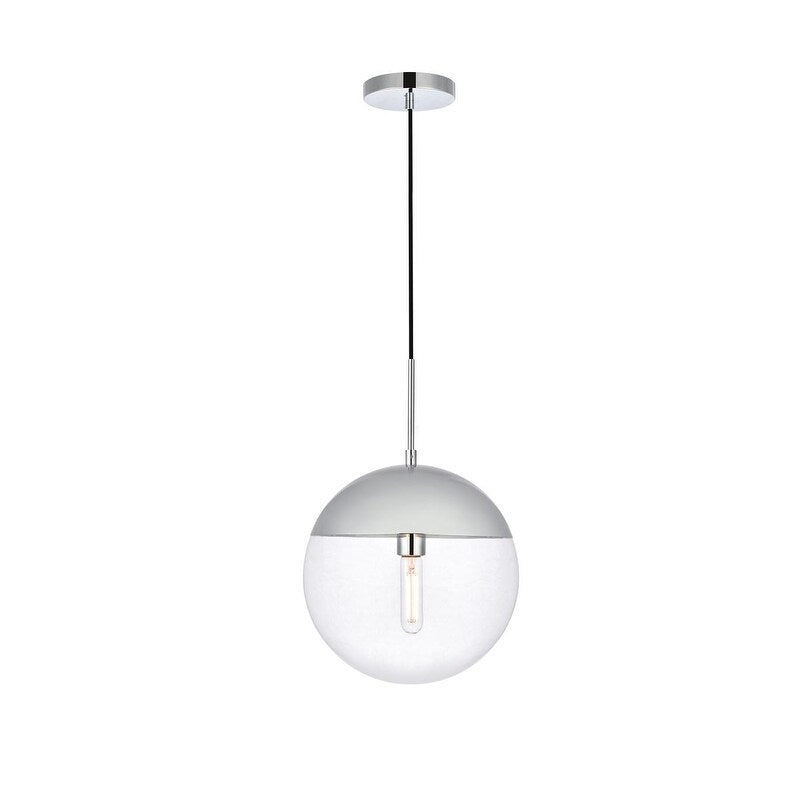 1 Light Pendant With 12 Inch Clear Glass