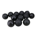 12Ct Jet Black Shatterproof 4 Finish Christmas Ball Ornaments 4 100Mm