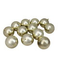 12Ct Champagne Gold Shatterproof Shiny Christmas Ball Ornaments 4 100Mm