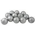 12Ct Pewter Gray Shatterproof Matte Christmas Ball Ornaments 4 100Mm