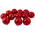 12Ct Red Hot Shatterproof Shiny Christmas Ball Ornaments 4 100Mm