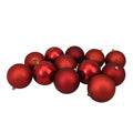 12Ct Red Hot Shatterproof 4 Finish Christmas Ball Ornaments 4 100Mm